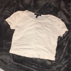 White crop top